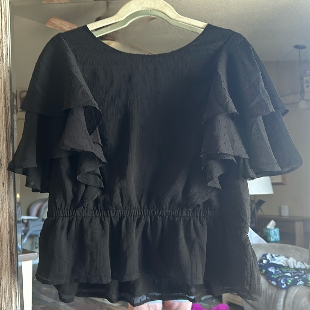 Express sheer black blouse from Express in a XL has lining.
